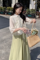 优雅刺绣两件套连衣裙套装时尚显瘦气质女装，女装连衣裙，秀美人生