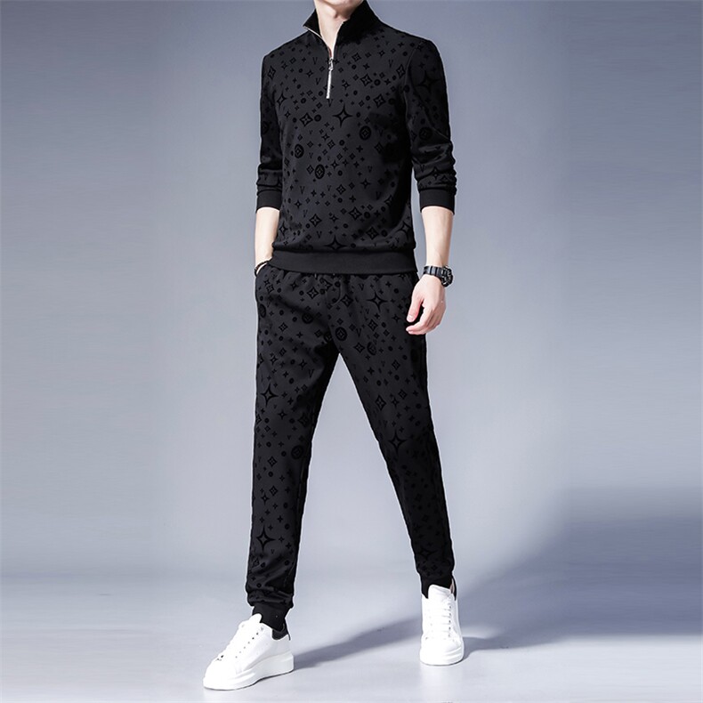 SA5515-2钱塘2020-2中年男士冬季厚款加绒百搭时尚休闲卫衣P155,男装休闲套装,钱塘207-2