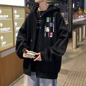！秋冬季开衫男士连帽卫衣男港风ins韩版潮流上衣男KS268-P45图片