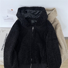 羊羔毛棉衣男加厚慵懒风毛毛连帽棉服痞帅保暖情侣棉袄MY0782P95，男装棉衣，星座1013-1