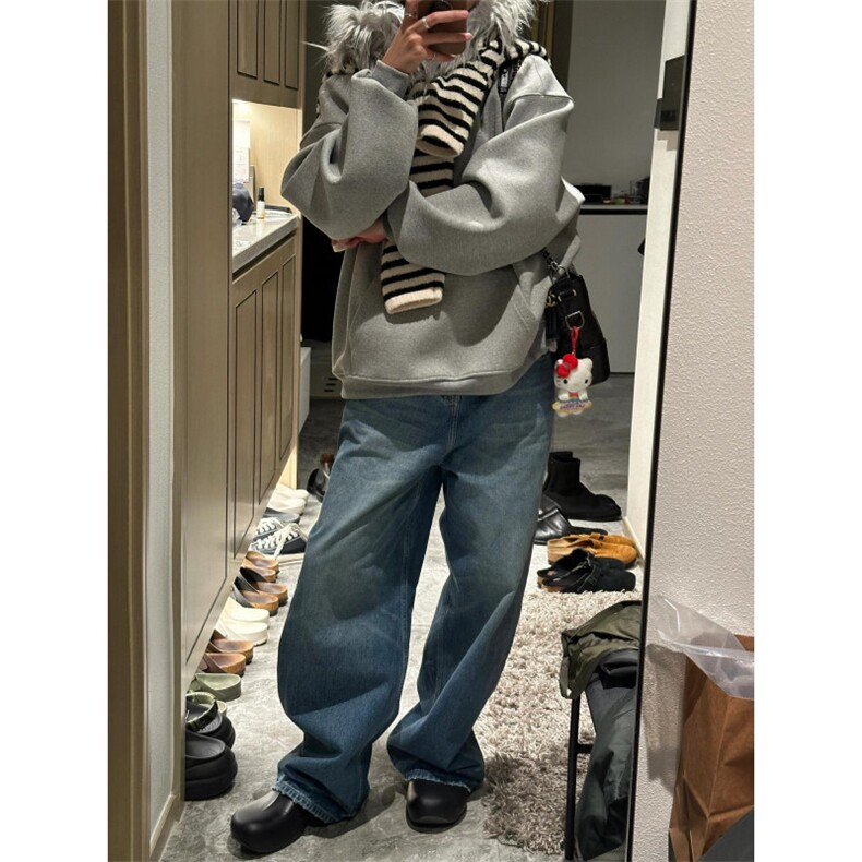 【有货】W161CC-特P73可拆卸毛领卫衣男女款加厚连帽外套,男装卫衣,星座1007（原301D）