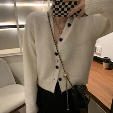 新款爱心钻卡小开衫软乎乎，其它，XTZ style