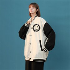 中性风 春秋季情侣棒球服男女休闲夹克女时尚外套男BQF265-P50图片