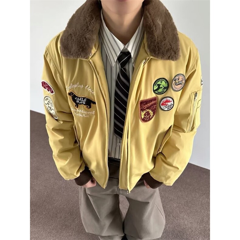 网图美潮勋章飞行员派克服夹克版棉服外套W1953/特P105,男装夹克,电商B350