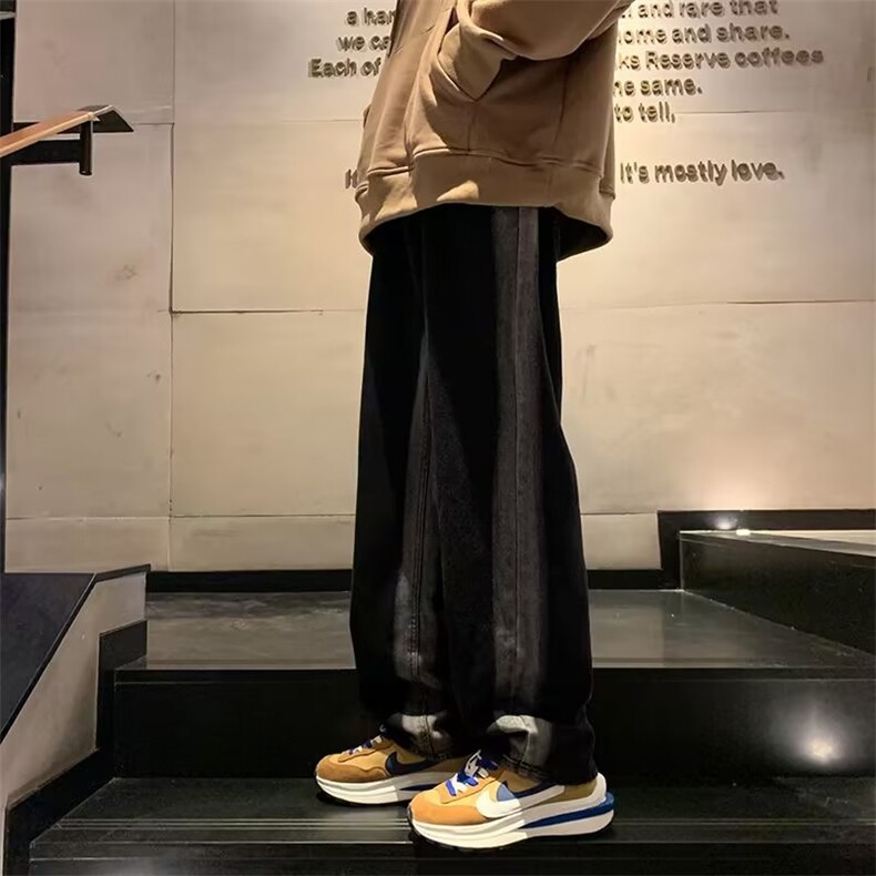 美式高街直筒牛仔裤男秋冬潮牌宽松做旧水洗复古N5096P40,男装牛仔裤,星座1116-2