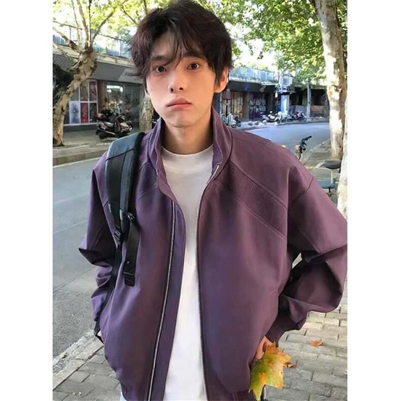 感新款解构通勤立领棒球服男春秋季有内袋保暖棉服夹克J6113，男装夹克，星座1116A（原606A-3）