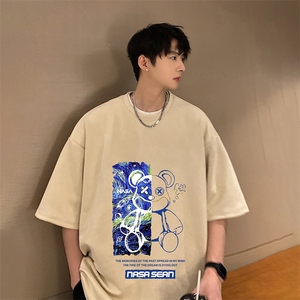 麂皮绒短袖t恤男大码半袖男 JD82290-P25图片