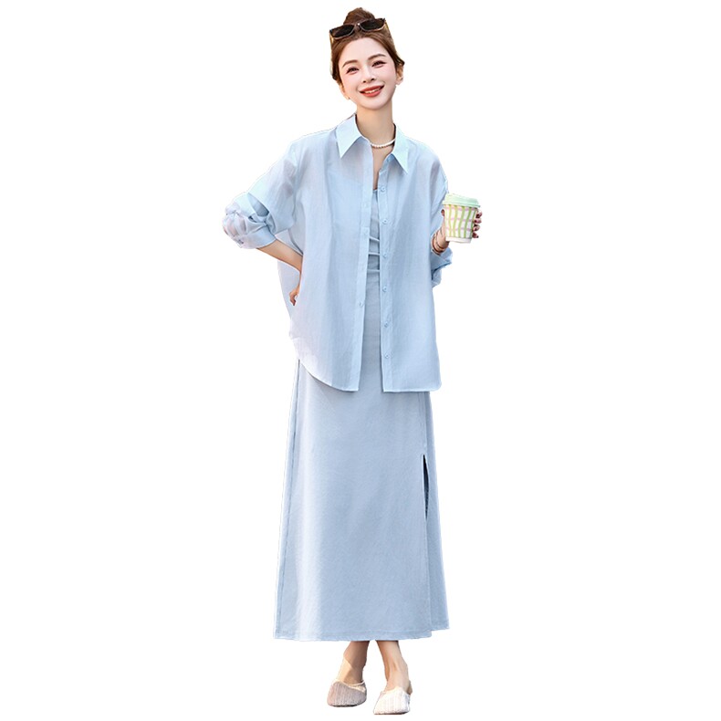 2025新款防晒两件套,女装套装/套裙,奕可儿