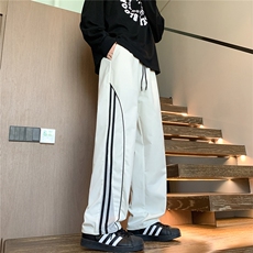 特P45控78三条杠撞色冲锋男高街潮牌痞帅宽松休闲裤子100聚酯K406，男装休闲裤，电商B370