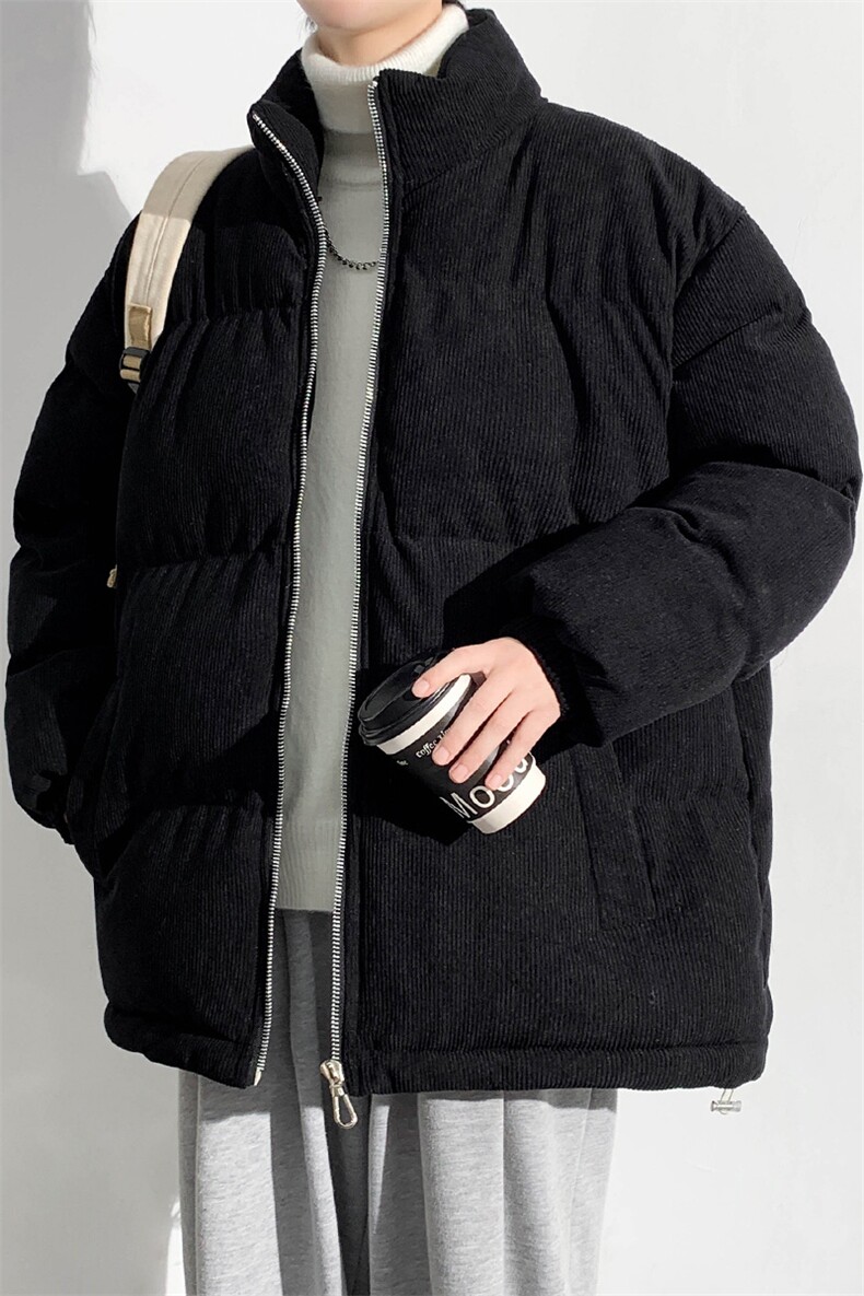 冬上新青少年加棉加厚棉服潮纯色宽松立领棉衣外套男女6223-P100,男装棉衣,电商A441-1