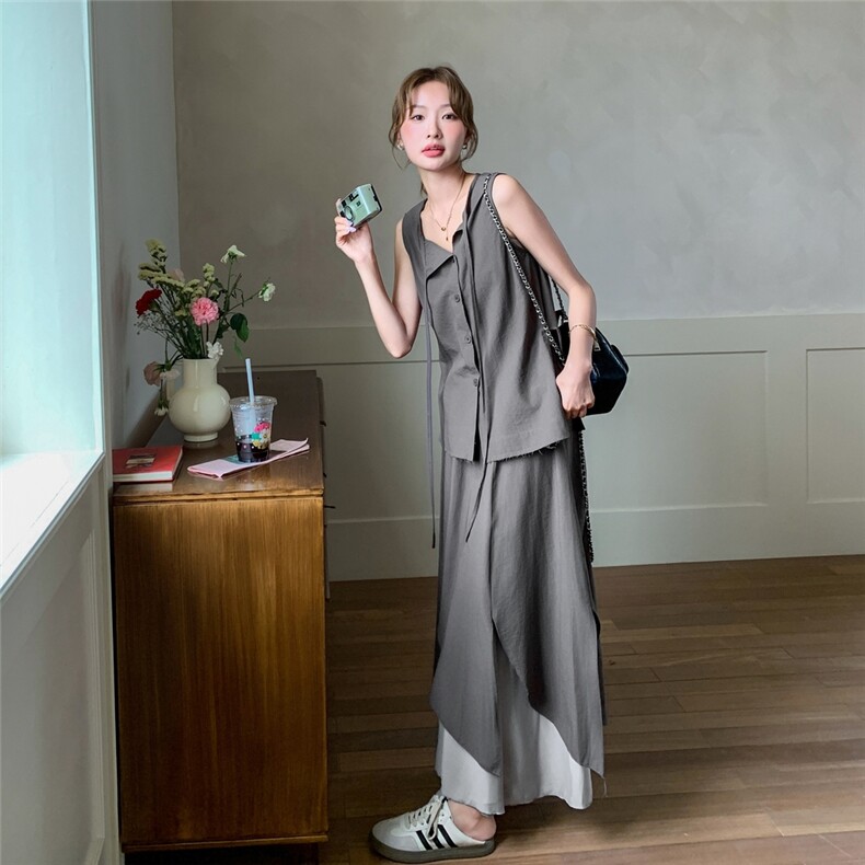现货小众显瘦韩系高级感两件套套装C258-2589-P145K198,女装套装/套裙,2C258