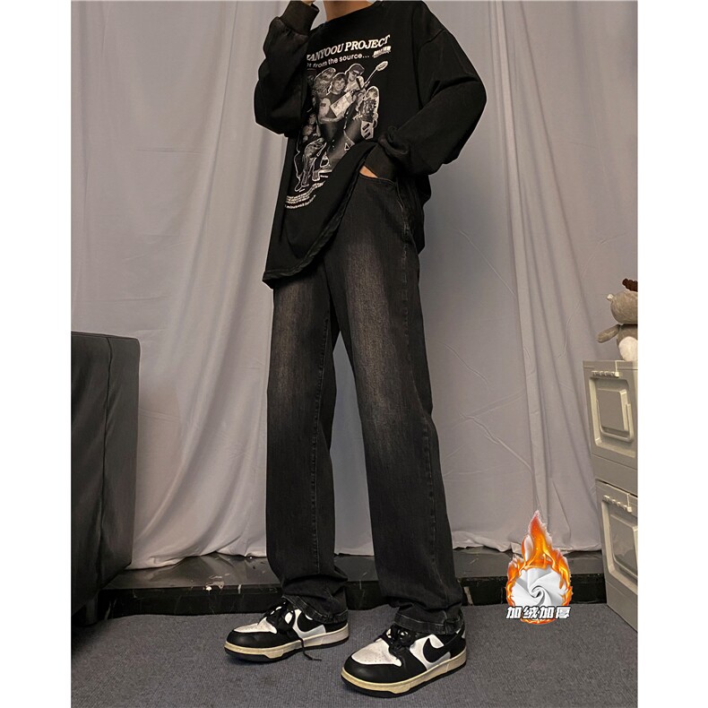 ins潮流男生水洗加绒牛仔裤高街修身小脚裤B315-K23252JR-P60控78,男装牛仔裤,电商B315