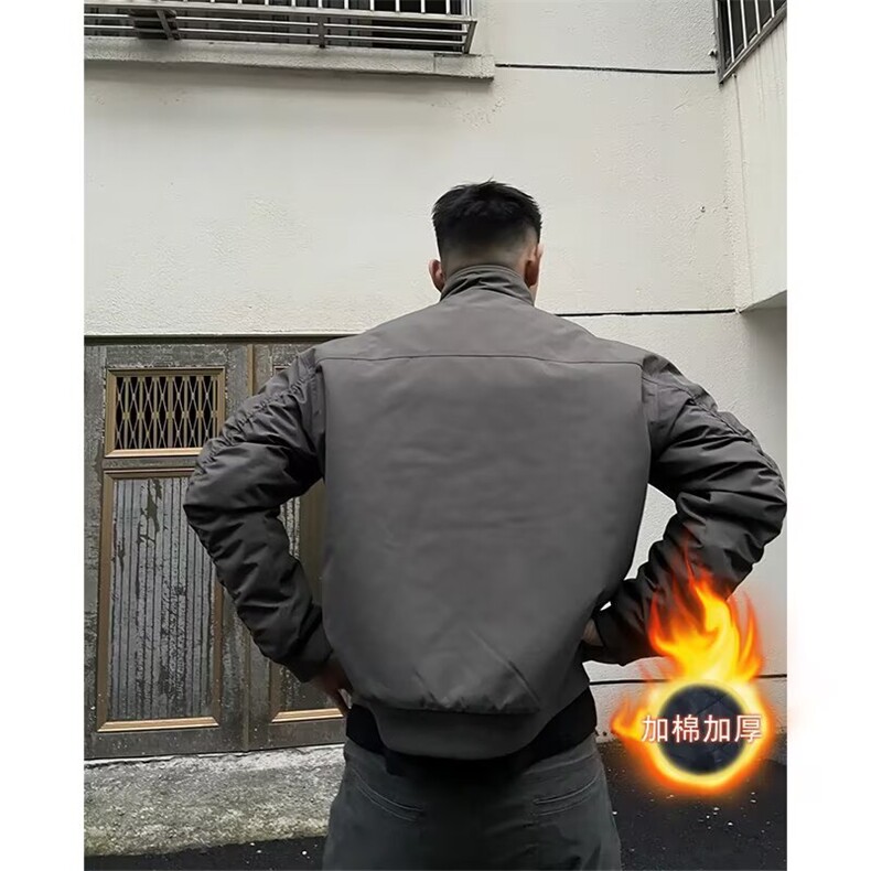 网图原宿简约慵懒日系加厚夹棉夹克棉服外套棉衣A025-LY16504-P60,男装夹克,电商A025