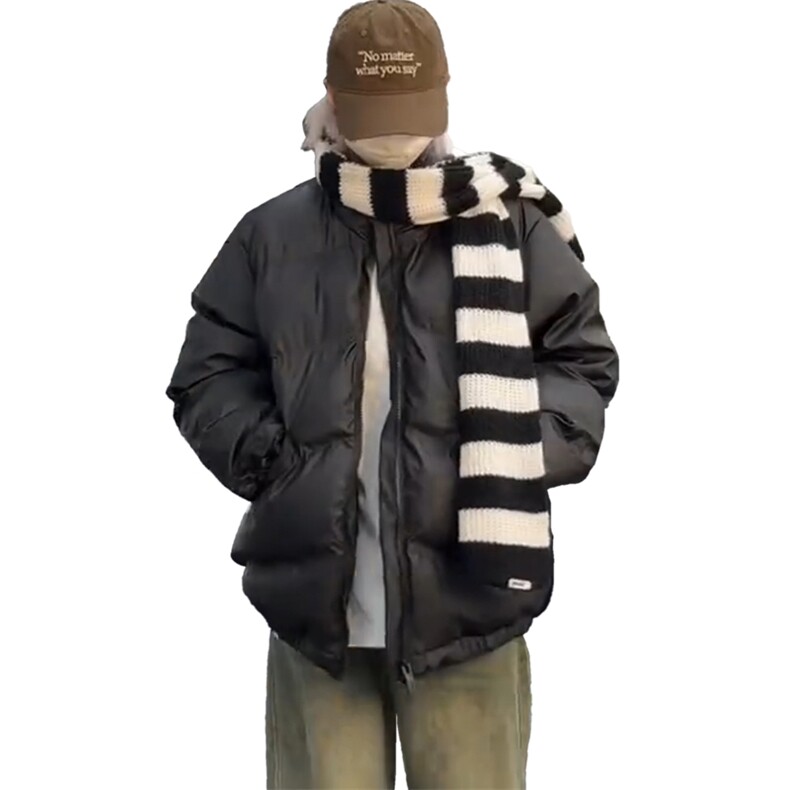 特批P105无差价冬款美式立领棉服外套保暖PU皮衣短款棉衣男M2908,男装皮衣,电商A001-1