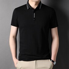 男士短袖t恤夏季男士翻领上衣服半袖体恤潮流休闲男装t桖衫，男装T恤，电商B212（原钱塘6029）