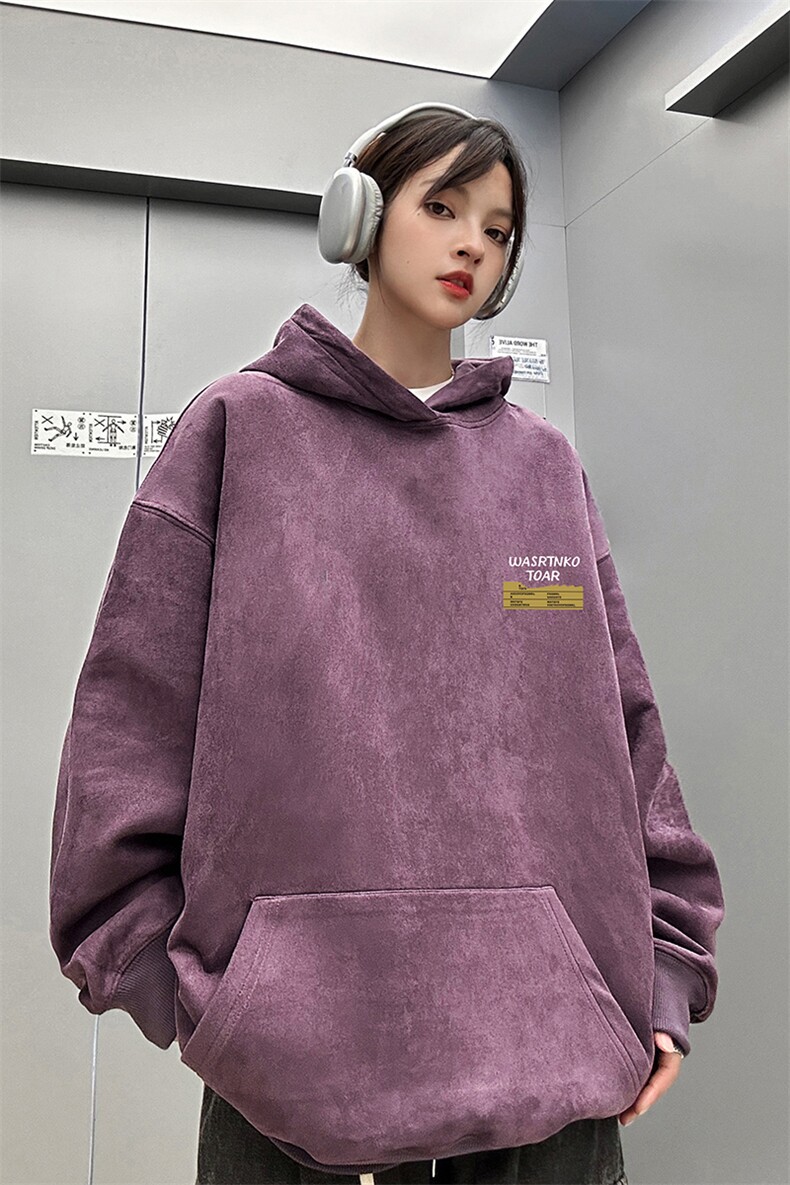 麂皮绒连帽卫衣直播品质重磅400克英文标印花JL7137-P45控78,男装卫衣,星座508（原C305）