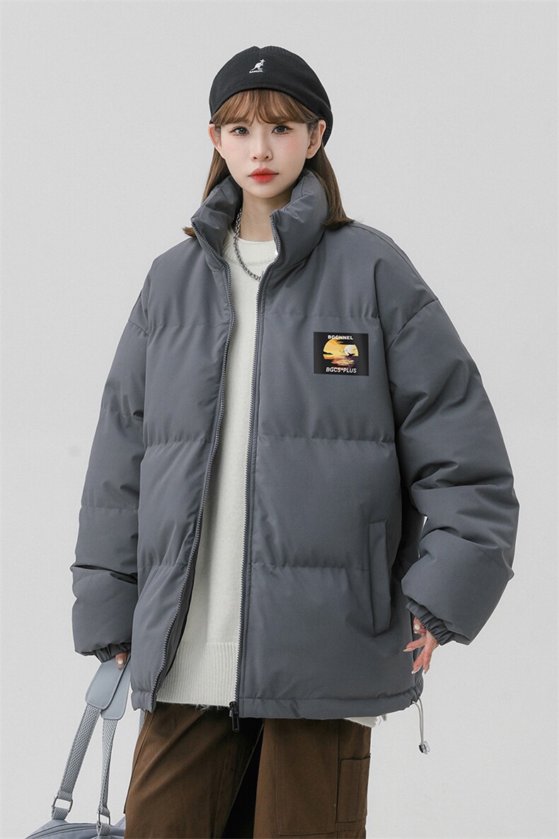 中性风冬季时尚百搭宽松字母印花潮流棉服外套MY2084P85控118,男装棉衣,A247A