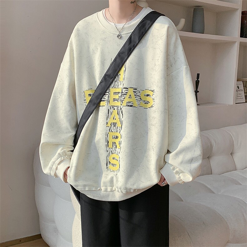 现货WY10082-特P45控88春季新款扎染高品质百搭大码圆领卫衣，男装卫衣，电商A059