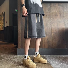 青春流行ins男水洗牛仔短裤P38，男装牛仔裤，星座1116-2