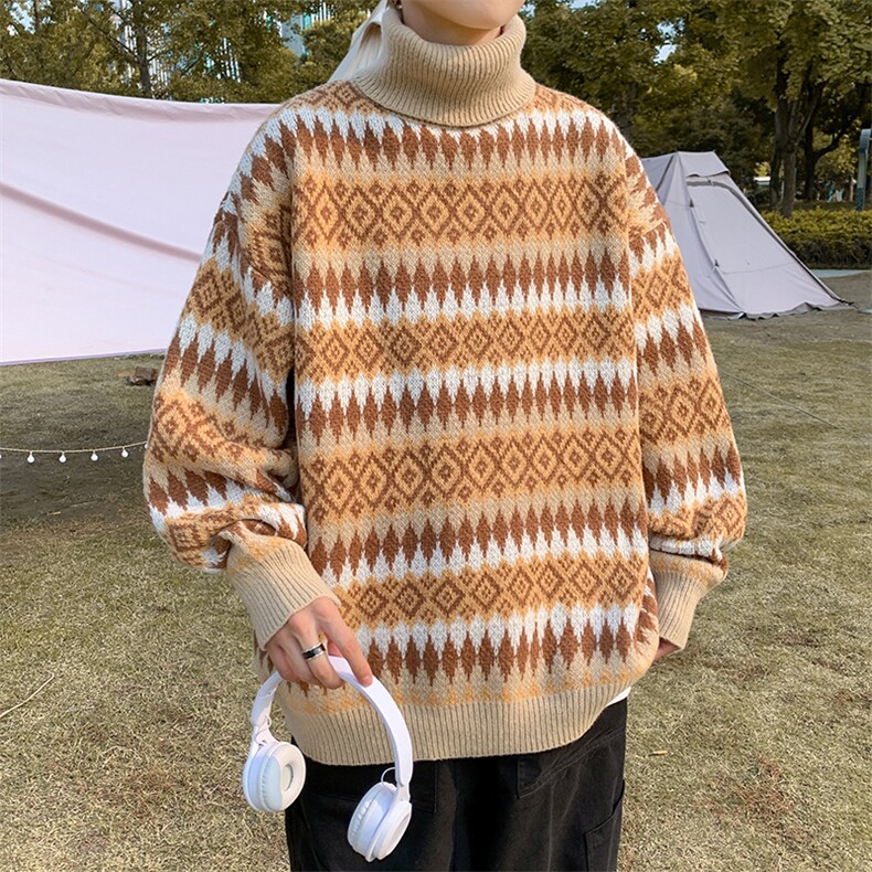 秋冬男高领毛衣毛针织衫拼色打底外套M606P50,男装针织衫/毛衣,星座1013-1