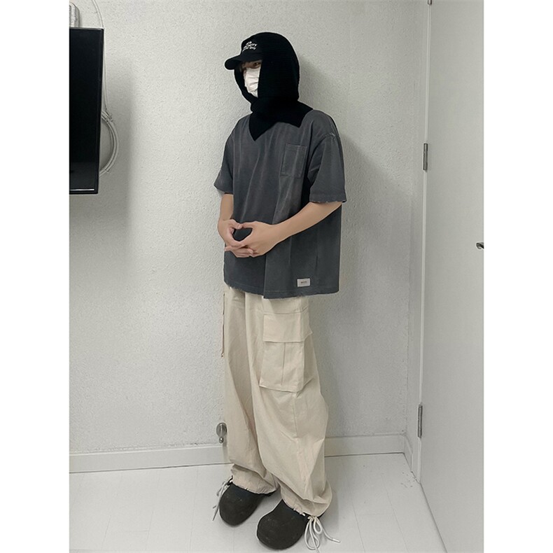 B221 美式ins街头hiphop休闲大口袋宽松工装裤 LK23121-P65 控88图片