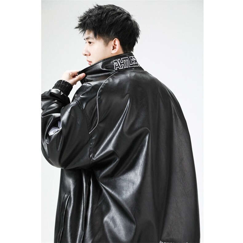 秋季新款机车服夹克男潮炸街痞帅外套宽松赛车潮牌JK079-P83,男装夹克,星座308B-2