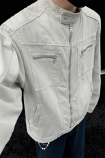 美式立领哈灵顿夹克外套男秋季帆布cleanfit工装上衣潮3627-特P62，男装夹克，电商B295