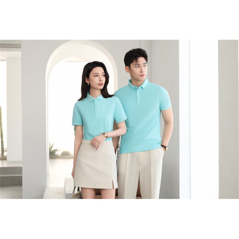 2025春季翻领纯色polo衫定制短袖团服388-p26,男装Polo衫,星座1602B（原101B-1）