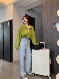AB面宽松直筒图片
