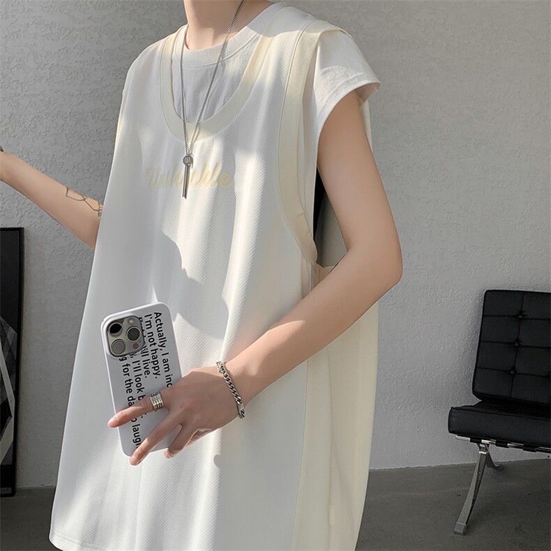 8XL-M重磅！特大码短袖T恤背心男宽松休闲假两件篮球服DX317P68，男装背心/马甲，电商D206-1