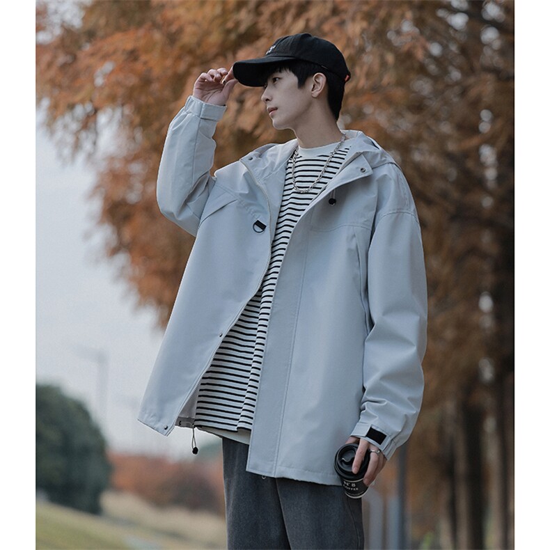 新款连帽冲锋衣夹克男cityboy潮流户外休闲外套A238-JK2365-P65,男装夹克,星座717