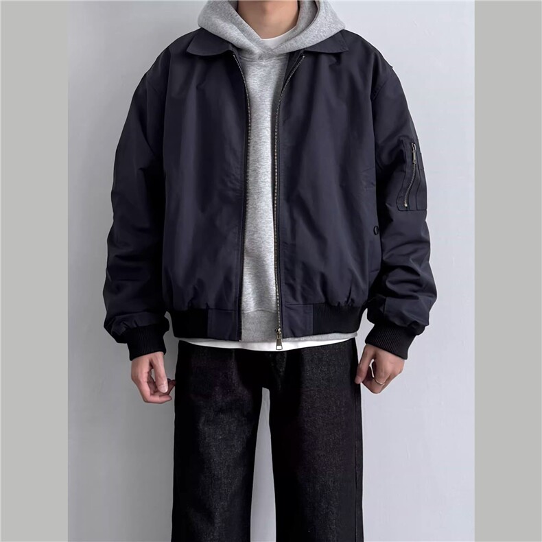 JK711-尺码M-3XL-P45现货!美式飞行员夹克工装外套高短款棒球服,男装夹克,星座1811B