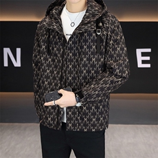 秋季夹克男高品质连帽外套型男商务休闲青年外套男N25802-P105，男装夹克，星座310B-3