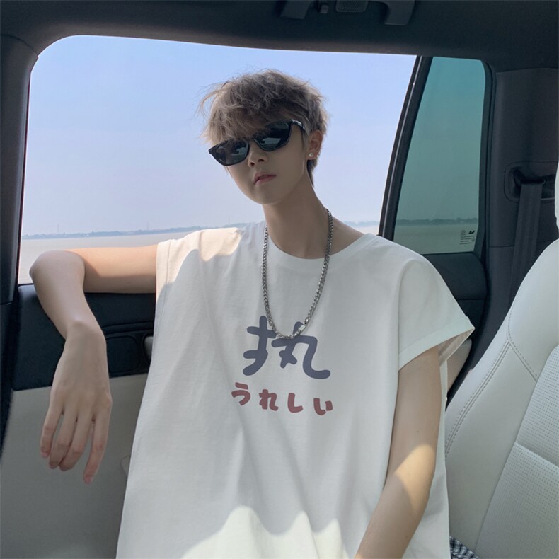 夏季外景港风宽松篮球运动背心男潮流大码坎肩无袖T恤BX00157/P25，男装背心/马甲，电商B316