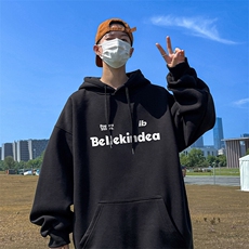 抖音得物供货可提供视频秋冬重磅美式宽松连帽卫衣DL2319，男装卫衣，电商A486