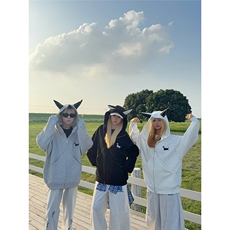 有货DHJ112-批65重磅华棉复合杜宾犬卫衣外套，女装短外套，星座603-2