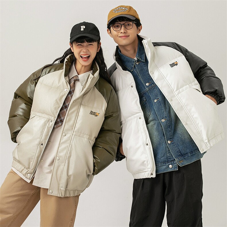 2026冬季新款男装日系潮牌拼色宽松休闲棉服加厚外套MY380-F148,男装棉衣,电商A101（原外27）