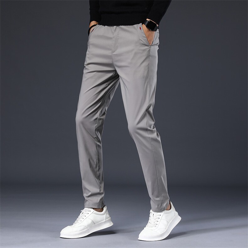 秋冬男士休闲裤都市修身潮流百搭直筒小脚西装长裤子LT8876-P45图片