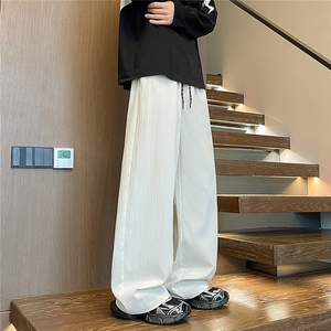 K5068/特P25秋装新款纯色潮垂感休闲裤男宽松大码西裤直筒裤长裤图片