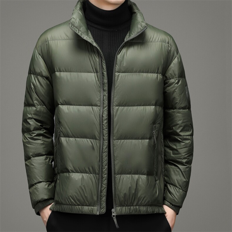 2023新款立领羽绒服中年男士常规款冬季休闲鸭绒外套YL60488-P225，男装羽绒服，电商B212（原钱塘6029）