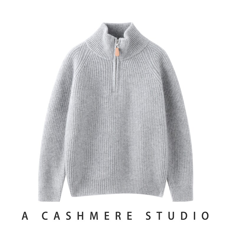 宝宝毛衣儿童套头2025新款半开拉链，童装儿童羊绒衫，旭泰羊绒