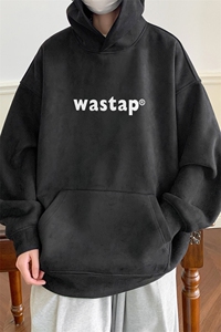 ！麂皮绒连帽卫衣 直播品质重磅400克was印花JL7009-P45控78图片