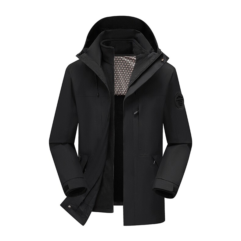 户外连帽男女新款三合一防风防水登山服石墨烯保暖外套H6188-P90,男装棉衣,星座1403A
