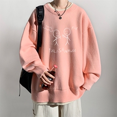 控78假两件毛衣男大码加绒针织衫男毛线衣M80302-P55加绒-P70，男装针织衫/毛衣，电商A040