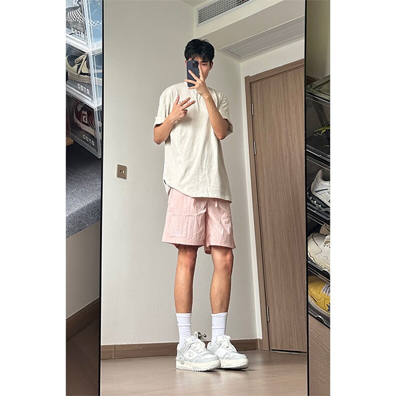 特批17夏季复古纯色运动速干百搭款短裤锦纶,男装牛仔裤,电商基地A086