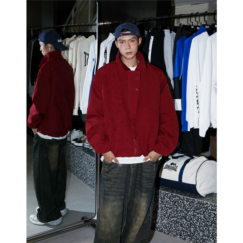 春秋夹克肌理感外套美式拼接上衣大码夹克潮1016-1JK79P90K118,男装夹克,星座1016-1（原电商B408-1）