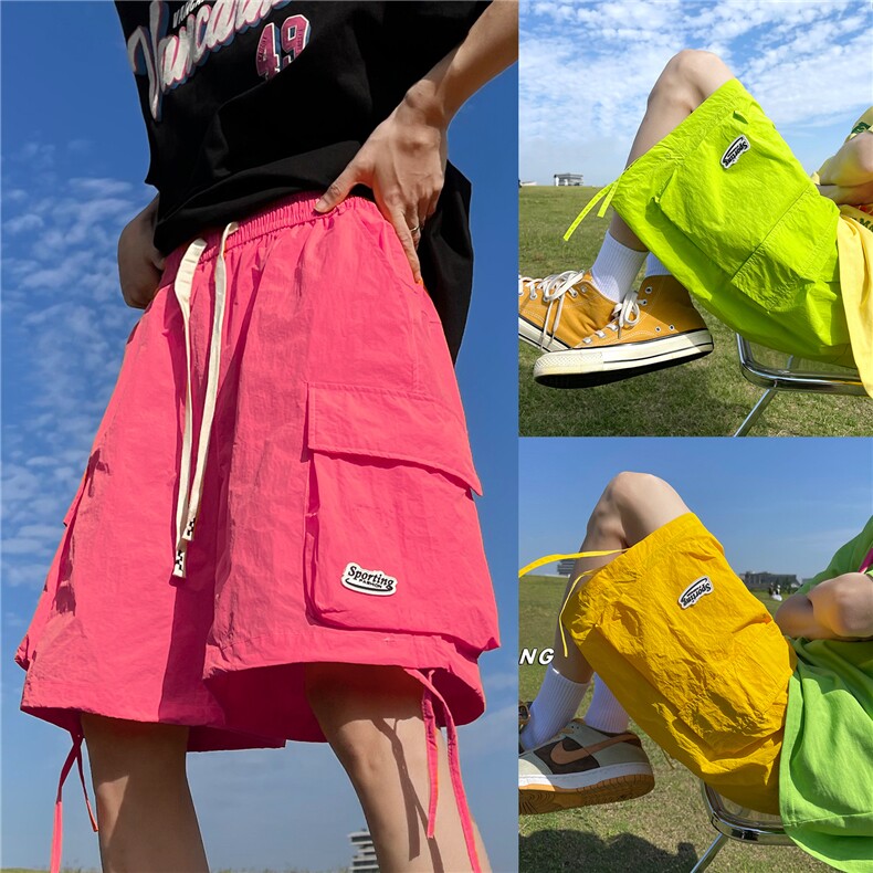 XZ612-K655-P45控59三色/夏季薄款沙滩裤速干裤彩色冰丝短裤9，男装牛仔裤，星座612