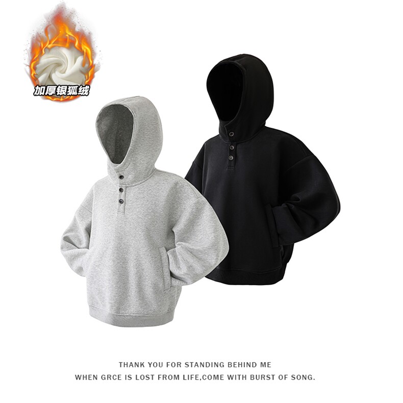 2025冬季新款面料：51%棉，49%聚酯纤维W5410J加绒-特P60控108，男装卫衣，电商A001-1