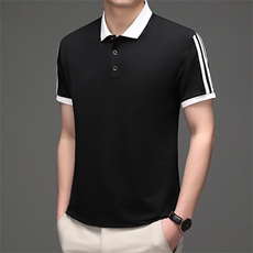 2023青年夏季商务休闲翻领polo衫男痞帅休闲百搭短袖T2226P35，男装T恤，星座914