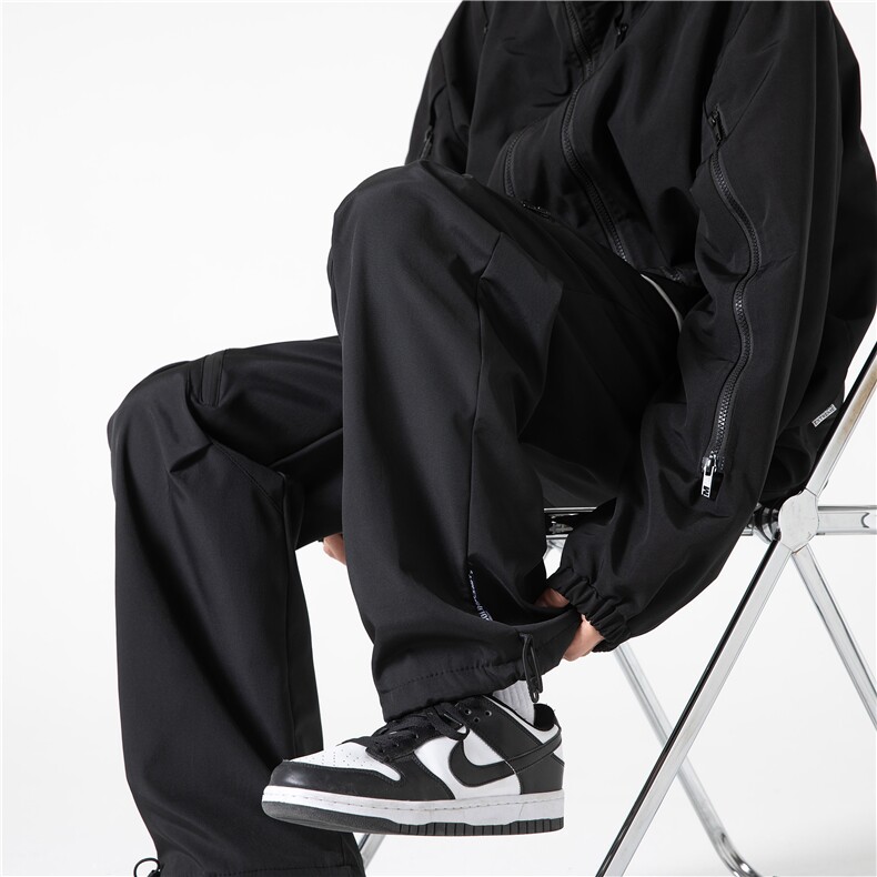 抖音品质机能拉链褶皱冲锋裤K23549-P50控68加绒K23549JR-P60控78,男装休闲裤,电商B315